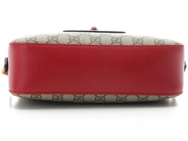 GUCCIグッチ　GGスプリームショルダーバッグ　ベージュ/レッド　476466