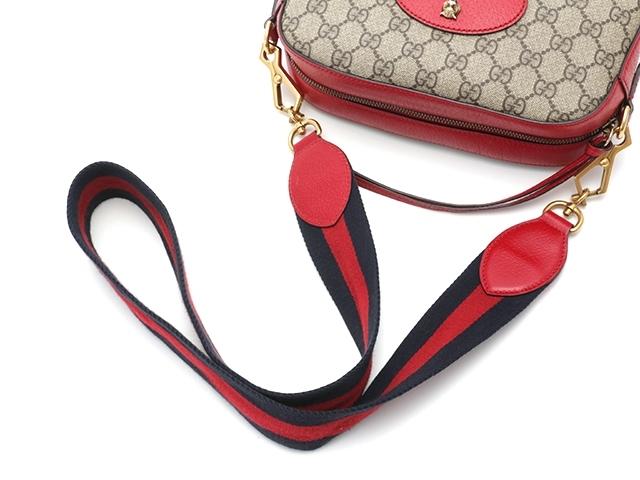 GUCCIグッチ　GGスプリームショルダーバッグ　ベージュ/レッド　476466