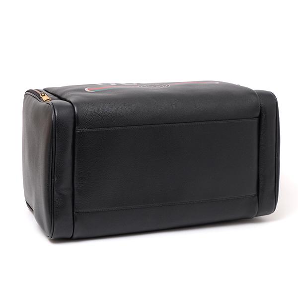 グッチ GUCCI ロゴ プリント レザー 2WAY ボストンバッグ トラベル ブラック [メンズ] 547838 0Y2AT 8163
