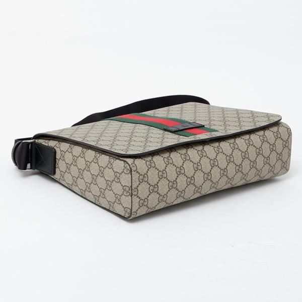 グッチ GUCCI GGスプリームキャンバス ショルダーバッグ メッセンジャー ベージュ×エボニー [メンズ] 475432 KHNGN 9692