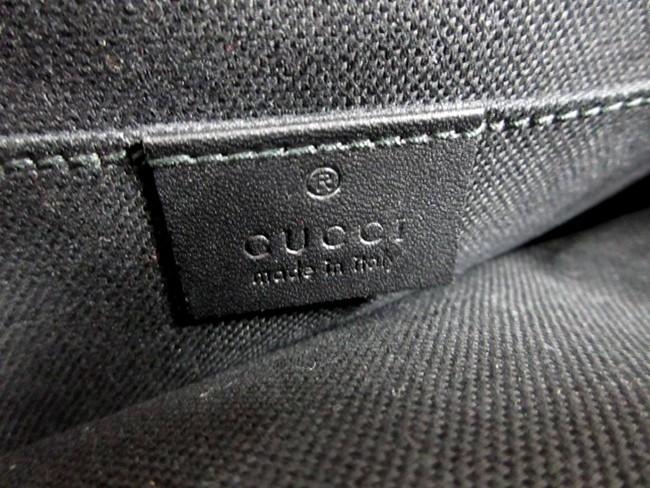 GUCCIグッチ セカンドバッグ  GG柄  黒×レッド PVC(塩化ビニール)×レザー 475316 KHN4C 1095​