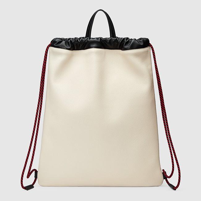 グッチ バックパック/ドローストリング GUCCI ココ・キャピタンコラボ プリント ホワイト/ブラック494053 0GCBT 8821