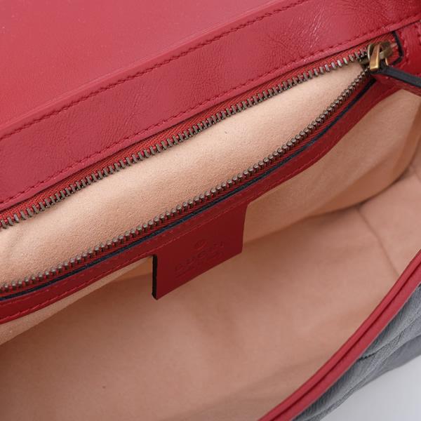 グッチ GUCCI GGマーモント レザー チェーン ショルダーバッグ ブラック基調 [レディース] 443497 0OLFX 8277