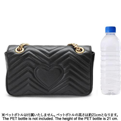 グッチ ショルダーバッグ  GUCCI ポシェット 2WAYバッグ ハンドバッグ GG MARMONT/GGマーモント キルティング レザー ブラック 443497 DTDIT 1000​