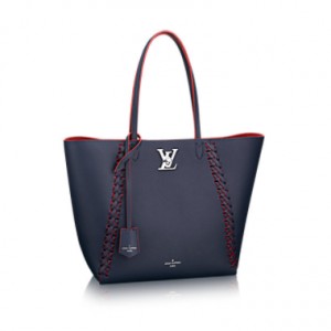 ルイ・ヴィトンLOUIS VUITTON  ロックミー・カバ クレインナチュラルレザー ネイビー×レッド M54682