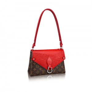 ルイ ヴィトン LOUIS VUITTON モノグラム サン ミシェル  ハンド ショルダー バッグ 赤 シルバー 金具 レディース M44031​