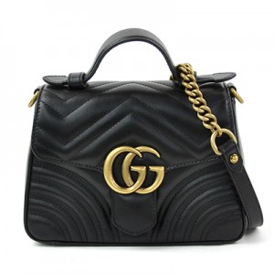 GUCCI グッチ  バッグ 2WAYバッグ レザー GGマーモント ブラック ゴールド金具 547260