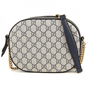 グッチ ショルダーバッグ GUCCI  バッグ GGスプリーム GG SUPREME ミニチェーンバッグ レディース BEIGE/BLUE ベージュ/ブルー 青 409535 KHNKG 4075​