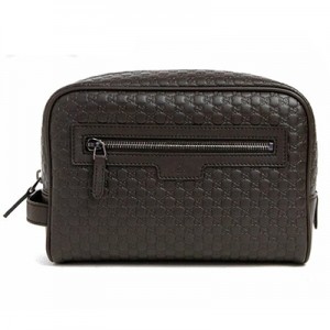 グッチ バッグ GG柄 メンズ セカンドバッグ GUCCI アウトレット  マイクログッチシマ レザー ダークブラウン 419775 BMJ1R 2044​