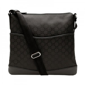 グッチ GUCCI 斜めがけショルダーバッグ メンズ/レディース ブラック GGナイロンxレザー 374414g1xcr1000