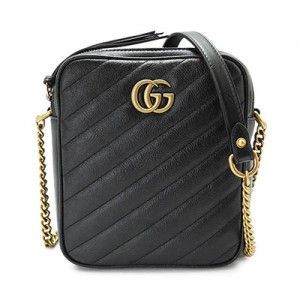 グッチ ショルダーバッグ  GUCCI ポシェット GG MARMONT/GGマーモント キルティング レザー ブラック 550155 0OLFT 1000​