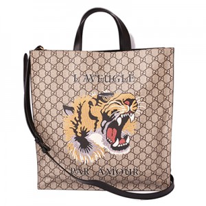 グッチ トートバッグ/ショルダーバッグ GUCCI ベンガル/虎 GGスプリーム ブラウン/ベージュ ブラック 450950K571T8668