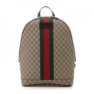 GUCCIグッチ GGスプリーム シェリーライン バックパック  ベージュ PVCコーティングキャンバス 443805​