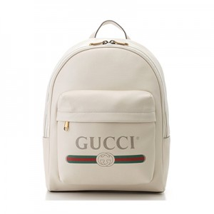 GUCCIグッチ　バッグ　ロゴプリント　バッグパック　型押し　ホワイト 547834 0Y2BT 8824
