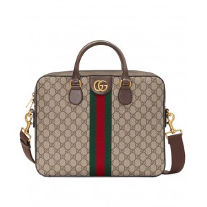 グッチ GUCCI オフィディア GGスプリームキャンバス ウェブ ブリーフケース ビジネスバッグ ベージュ×エボニー×ブラウン メンズ  574793 K5IZT 8340