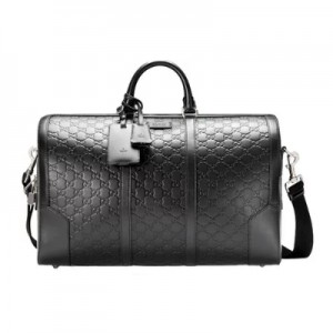 GUCCIグッチシグネチャーレザーダッフル 旅行カバン 2WAYボストンバッグ ショルダーバッグ 406380 CWCBN 1000