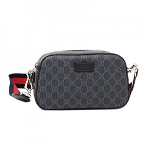 グッチ GUCCI GGスプリームキャンバス ショルダーバッグ クラッチ ブラック×グレー [メンズ] 574886 K5RLN 1095
