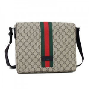 グッチ GUCCI GGスプリームキャンバス ショルダーバッグ メッセンジャー ベージュ×エボニー [メンズ] 475432 KHNGN 9692