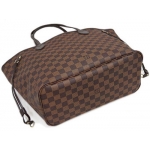ルイヴィトン バッグ　LOUIS VUITTON　ヴィトン　ダミエ　LV　トートバッグ　ポーチ付き　ネヴァーフルMM　エベヌ　N41358