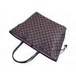 ルイヴィトン　バッグ　ダミエ・エベヌ　LV　トートバッグ　ポーチ付き　ネヴァーフルMM　ローズ・バレリーヌ　N41603