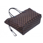 ルイヴィトン　バッグ　ダミエ・エベヌ　LV　トートバッグ　ポーチ付き　ネヴァーフルMM　ローズ・バレリーヌ　N41603