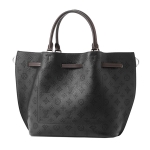 ルイヴィトン LOUISVUITTON ジロラッタ  バッグ マヒナ 黒 モノグラム パンチング バイカラー エレガント M54402​