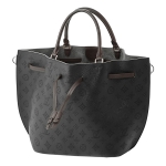 ルイヴィトン LOUISVUITTON ジロラッタ  バッグ マヒナ 黒 モノグラム パンチング バイカラー エレガント M54402​