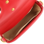 グッチ ミニトップハンドルバッグ GGマーモント キルティングレザー シェブロン ハイビスカスレッド ゴールド金具 ショルダーバッグ ハンドバッグ 2WAY ポシェット 547260 DTDIT 6433