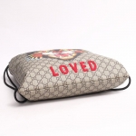 GUCCI グッチ GGスプリーム アングリーキャット バックパック リュックサック カーキベージュ ブラック 黒 マルチカラー 473872 204991