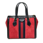 グッチ GUCCI オフィディア スエード パテントレザー ウェブ 2WAY ハンドバッグ ショルダー レッド×ブラック [レディース] 547551 D6ZYB 8670