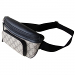 グッチ GUCCI メンズ バッグ ボディバッグ GGスプリームキャンバス ベルトバッグ ブラック×ベージュ 450946 KHNYX 9772