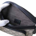 グッチ GUCCI メンズ バッグ ボディバッグ GGスプリームキャンバス ベルトバッグ ブラック×ベージュ 450946 KHNYX 9772