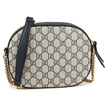 グッチ ショルダーバッグ GUCCI  バッグ GGスプリーム GG SUPREME ミニチェーンバッグ レディース BEIGE/BLUE ベージュ/ブルー 青 409535 KHNKG 4075​