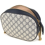 グッチ ショルダーバッグ GUCCI  バッグ GGスプリーム GG SUPREME ミニチェーンバッグ レディース BEIGE/BLUE ベージュ/ブルー 青 409535 KHNKG 4075​