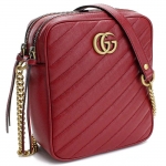 グッチ GUCCI GG MARMONT 2.0 GGマーモント2.0 斜め掛け ショルダーバッグ  レッド系 レディース 550155 0OLFT 6438​
