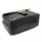 グッチ ショルダーバッグ GUCCI  レディース ハンドバッグ スモール GGマーモント レザー ブラック 黒 498100 DTDPT 8975​