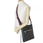 グッチ メッセンジャーバッグ GUCCI  GGスプリーム キャンバス ショルダーバッグ ブラック 474137 K5RLN 1095​