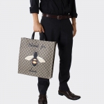 グッチ GUCCI トートバッグ/ショルダーバッグ ビープリント GGスプリーム BEE PRINT GG SUPREME ベージュ&ブラック  メンズ レディース 450950 K571T 8666​