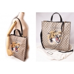 グッチ トートバッグ/ショルダーバッグ GUCCI ベンガル/虎 GGスプリーム ブラウン/ベージュ ブラック 450950K571T8668