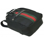 グッチ バッグ  GUCCI バックパック リュックサック パラナ ブラック ウェビング レッドxグリーン アウトレット 495558-1060​