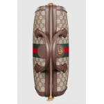GUCCIグッチ エンボスロゴラゲージタグ付きボストンバッグ GG柄 ベージュ×ブラウン ショルダーバッグ ハンドバッグ 547953 9C2ST 8746