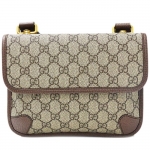 グッチ GUCCI GGスプリーム スモール メッセンジャーバッグ ショルダー シェリー ベージュ×エボニー 501050 9C2VT 8745