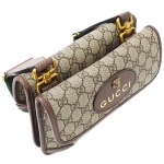 グッチ GUCCI GGスプリーム スモール メッセンジャーバッグ ショルダー シェリー ベージュ×エボニー 501050 9C2VT 8745