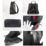 グッチ GUCCI　GGスプリーム バックパック リュックサック PVC レザー 黒 グレー 478324 9C2DN 8847