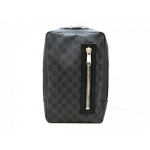 GUCCIグッチ ワンショルダーバッグ ソフト GGスプリーム ベルトバッグ  黒×ダークグレー レザー 478325 K9RRN 1095​