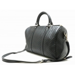 GUCCIグッチ マイクログッチシマ 2WAY ボストンバッグ ハンドバッグ ショルダーバッグ レザー 黒 ブラック アウトレット品 449646 BMJ1G 1000