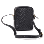 グッチ GUCCI GGマーモント キルティングレザー ショルダーバッグ ブラック [メンズ] 523365 DTDHT 1000
