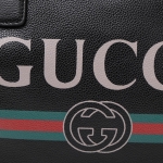 グッチ GUCCI ロゴ プリント レザー 2WAY ボストンバッグ トラベル ブラック [メンズ] 547838 0Y2AT 8163