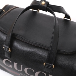 グッチ GUCCI ロゴ プリント レザー 2WAY ボストンバッグ トラベル ブラック [メンズ] 547838 0Y2AT 8163