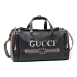 グッチ GUCCI ロゴ プリント レザー 2WAY ボストンバッグ トラベル ブラック [メンズ] 547838 0Y2AT 8163